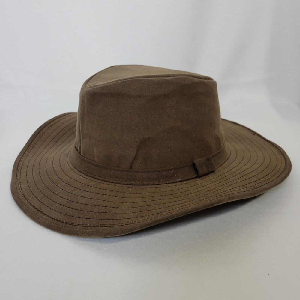 The Australian Outback Collection Oilcloth Hat XL Chocolate Brown Made in USA